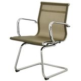 Cadeira-Sevilha-Eames-Fixa-Cromada-Tela-Dourada