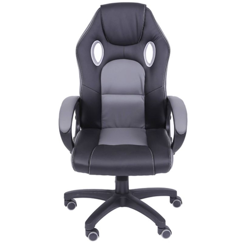 Cadeira Office Racer V16 Preta com Detalhe Cinza Base Nylon - 39276