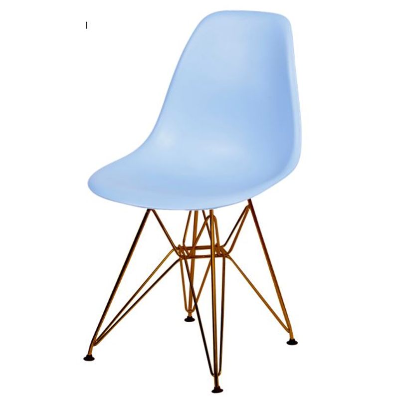 Cadeira-Eames-Polipropileno-Fosco-Azul-Claro-Base-Cobre---45975-
