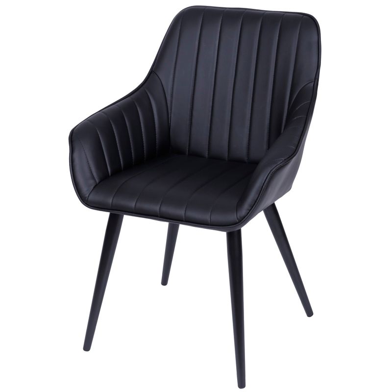Cadeira-Lounge-com-Braco-PU-Preto-e-Costura-Vertical---50018