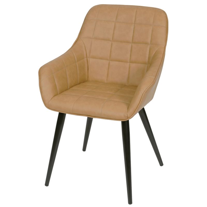 Cadeira-Lounge-com-Braco-PU-Caramelo-e-Costura-Quadriculada---50023