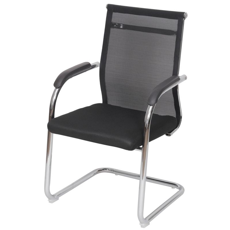 Cadeira-Escritorio-Basic-Fixa-Tela-Preta-com-Base-Cromada---50034