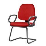Cadeira-Job-Com-Bracos-Fixos-Assento-Crepe-Vermelho-Base-Fixa-Preta---54550
