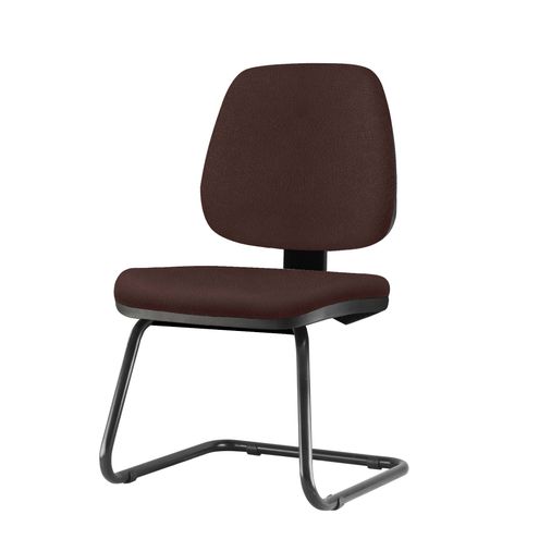 Cadeira-Job-Assento-Courino-Marrom-Base-Fixa-Preta---54565