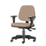 Cadeira-Job-com-Bracos-Assento-Courino-Bege-Base-Rodizio-Metalico-Preto---54601