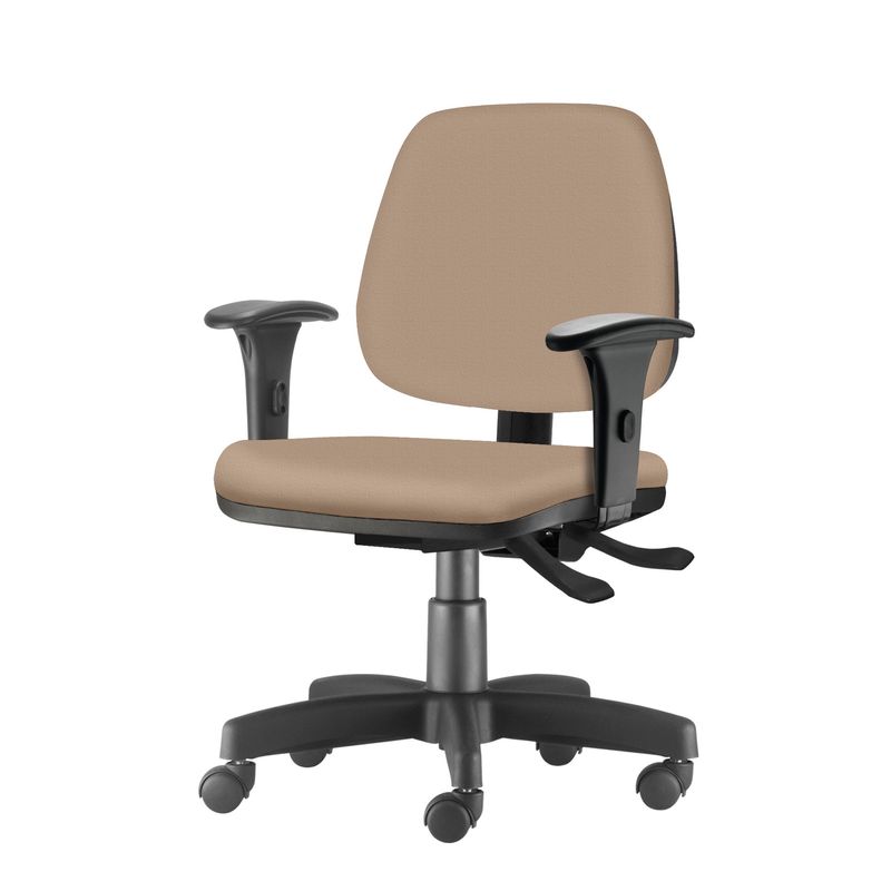 Cadeira-Job-com-Bracos-Assento-Courino-Bege-Base-Rodizio-Metalico-Preto---54601