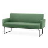 Sofa-Pix-com-Bracos-Assento-Crepe-Verde-Escuro-Base-Aco-Preto---55100