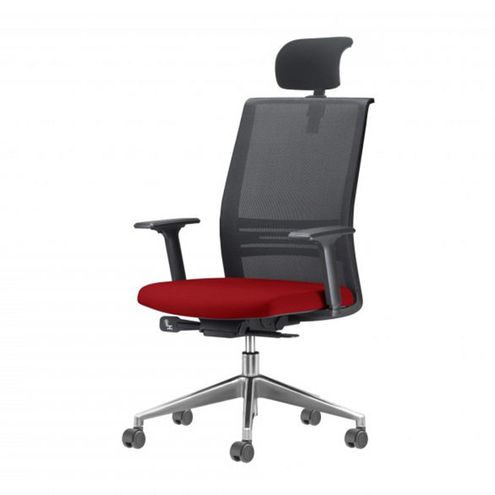 Cadeira-Agile-Presidente-com-Encosto-de-Cabeca-Assento-Courino-Vermelho-Base-Aluminio-Piramidal-e-Rodizio-em-PU---55713