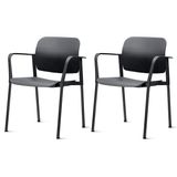 Kit-2-Cadeiras-Leaf-com-Bracos-Preta---57395