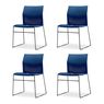Kit-4-Cadeiras-Connect-Assento-Azul-Base-Fixa-Preta---57588