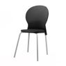 Kit-5-Cadeiras-Luna-Assento-Preto-Base-Cinza---57703