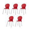Kit-5-Cadeiras-Luna-Assento-Vermelho-Base-Cinza---57706