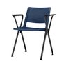 Kit-5-Cadeiras-Up-com-Bracos-Assento-Azul-Base-Fixa-Preta---57806