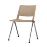 Kit-5-Cadeiras-Up-Assento-Bege-Base-Fixa-Cromada---57808