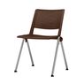Kit-5-Cadeiras-Up-Assento-Marrom-Base-Fixa-Cinza---57826