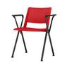 Kit-5-Cadeiras-Up-com-Bracos-Assento-Vermelho-Base-Fixa-Preta---57840-