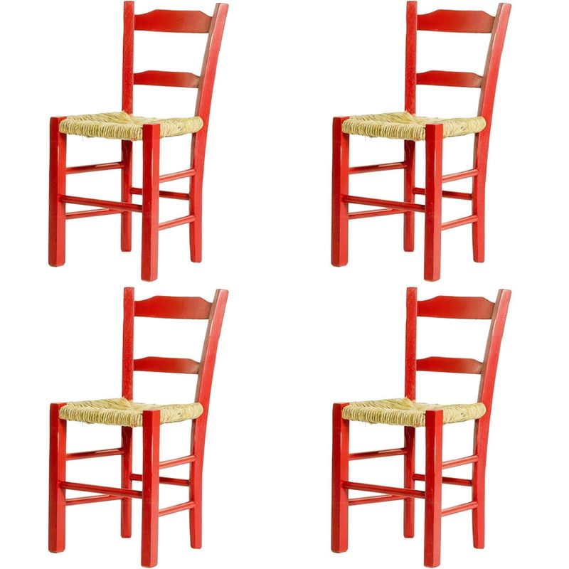 Kit-4-Cadeiras-Lagiana-Pequenas-Eucalipto-Vermelha-Assento-Palha---59469