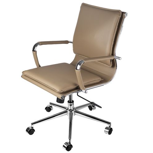 Cadeira-Office-Eames-Baixa-Assento-Courino-Caramelo-com-Base-Cromada---61947