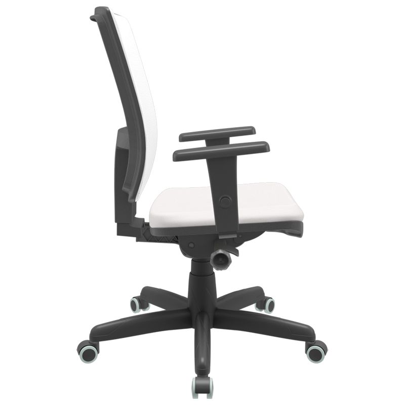Cadeira-Office-Brizza-Tela-Branca-Assento-Vinil-Branco-Bracos-3D-com-Base-Standard-120cm