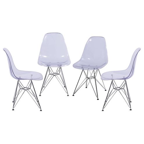 Kit-com-4-Cadeiras-Eames-Policarbonato-Com-Rodizios-Base-Cromada-Incolor-