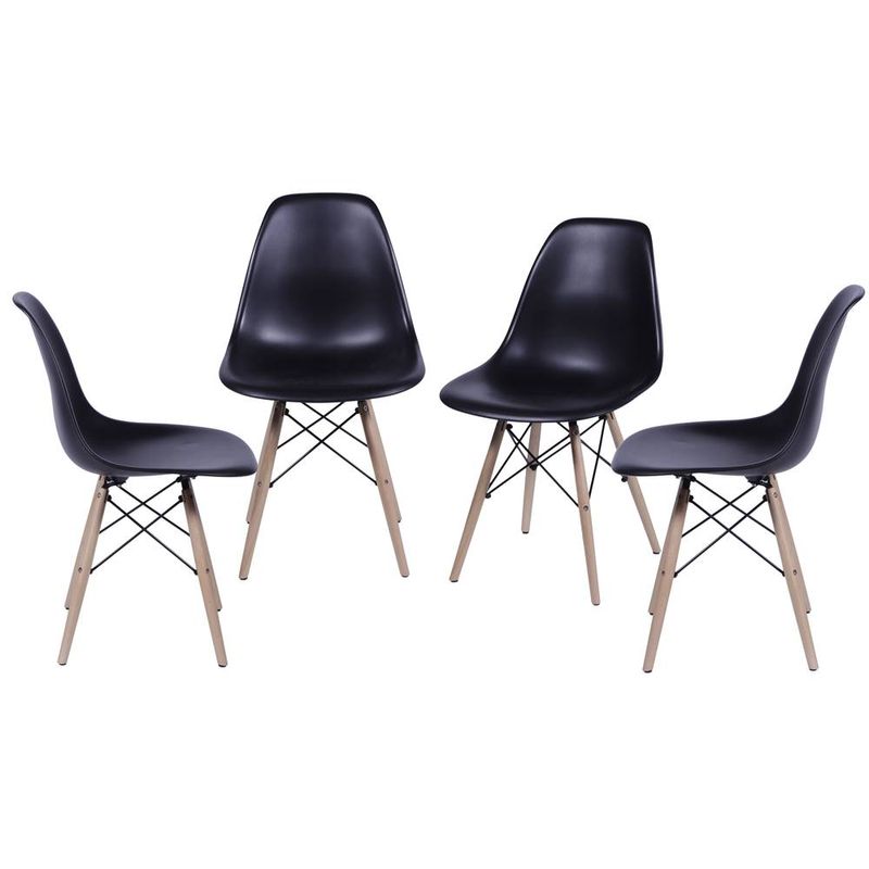 Kit-com-4-Cadeiras-Eames-Polipropileno-Base-Madeira-na-Cor-Preta---64565-