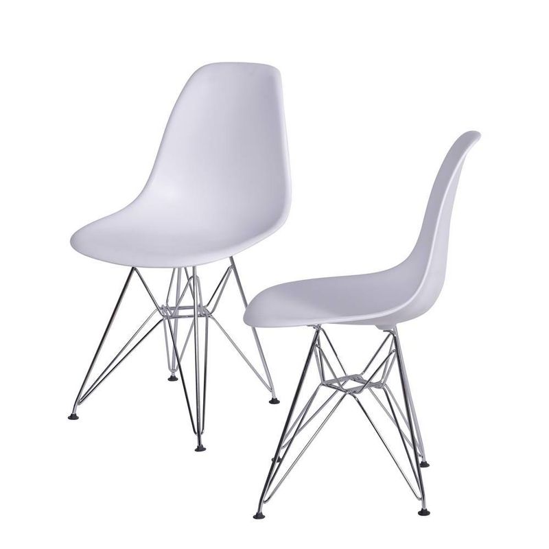 Kit-com-2-Cadeiras-Eames-em-Policarbonato-com-Base-Cromada-na-Cor-Branca---64538