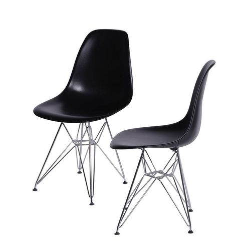 Kit-com-4-Cadeiras-Eames-Policarbonato-com-Base-Cromada-na-Cor-Preta---64545