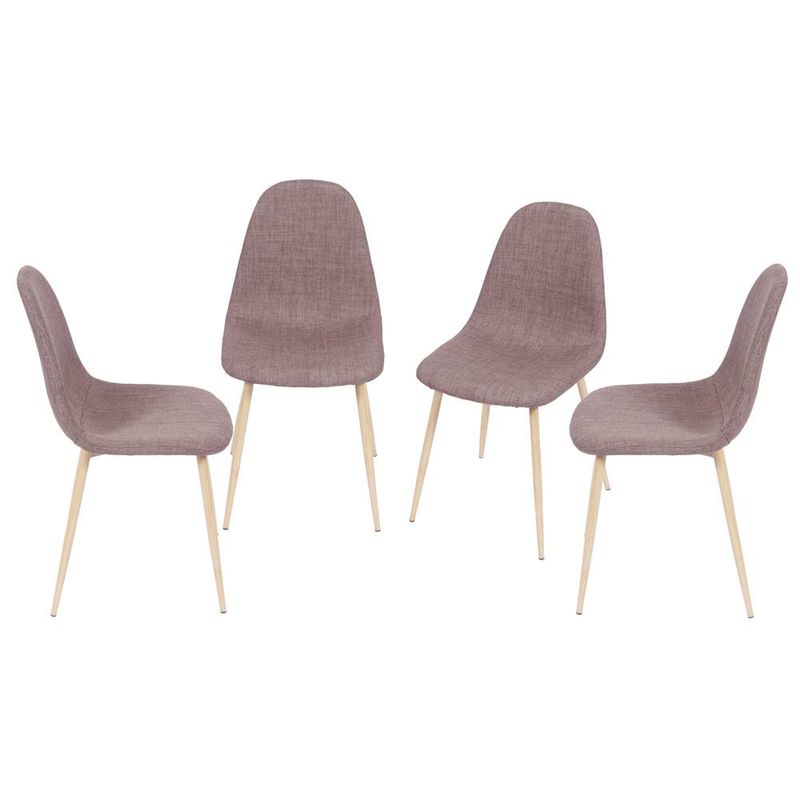 Kit-com-4-Cadeiras-Robin-Linho-Base-de-Metal-com-Pintura-de-Madeira-na-Cor-Marrom---64636