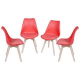 Kit-com-4-Cadeiras-Leda-Eames-PP-Vermelha-Base-Madeira---64666