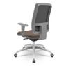 -Cadeira-Brizza-Diretor-Grafite-Tela-Preta-com-Assento-Vinil-Marrom-Base-Autocompensador-Aluminio