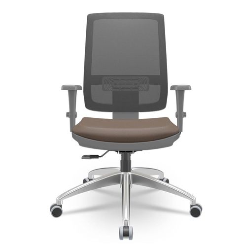 Cadeira-Brizza-Diretor-Grafite-Tela-Preta-Assento-Vinil-Marrom-Base-RelaxPlax-Aluminio---65900-