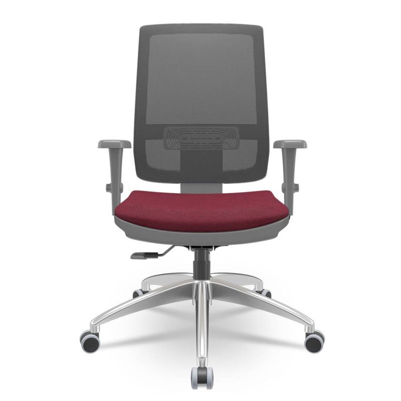 Cadeira-Brizza-Diretor-Grafite-Tela-Preta-Assento-Poliester-Vinho-Base-RelaxPlax-Aluminio---65908
