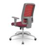Cadeira-Brizza-Diretor-Grafite-Tela-Vermelha-Assento-Poliester-Vinho-Base-RelaxPlax-Aluminio