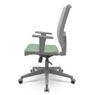 Cadeira-Brizza-Diretor-Grafite-Tela-Cinza-Assento-Vinil-Verde-Base-RelaxPlax-Piramidal---66400