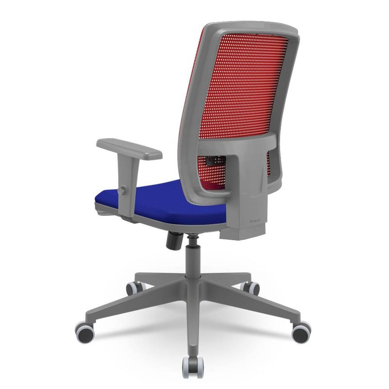 Cadeira-Brizza-Diretor-Grafite-Tela-Vermelha-Assento-Aero-Azul-Base-RelaxPlax-Piramidal---66409-