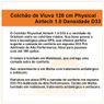 Colchão de Viuva 128  cm Physical Airtech 1.0 Densidade D33 Estrutura em placa EPS e camada de conforto pró Aditivada de Alta Performance. Tecido em Malha, bordado em matelassê, tratamento antialérgico e antiácaro.