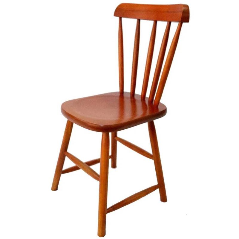 cadeira skand em madeira cor mel fosco