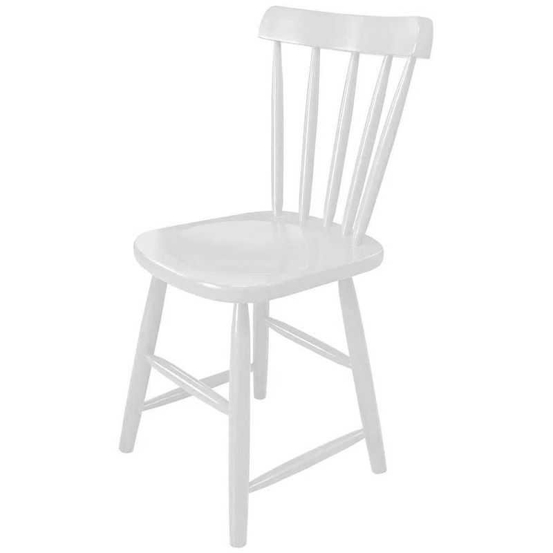 cadeira skand em madeira na cor branco fosco