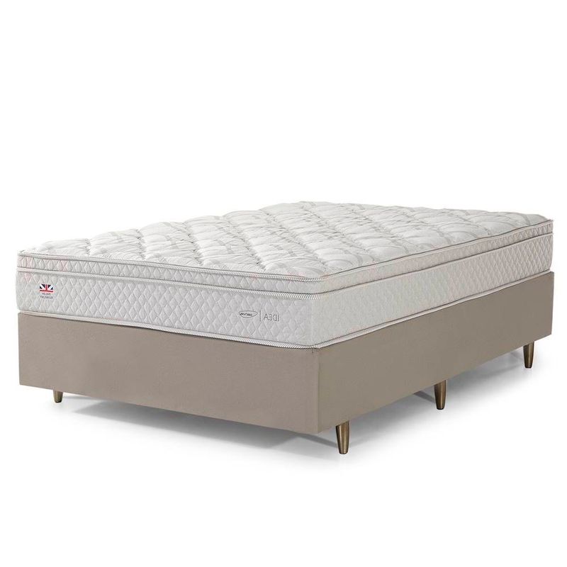 Conjunto Box Queen Size Lordelo One Side Pillow Top Base Idea Alto 158x198cm - 67456