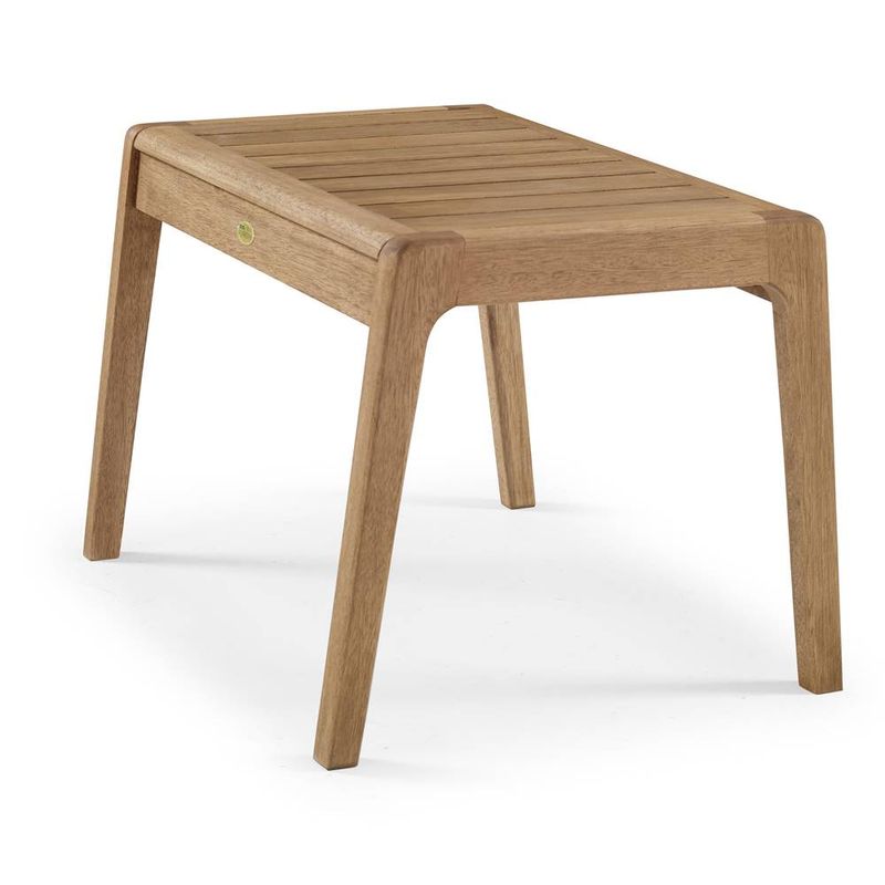 banco sintra assento e estrutura em madeira com acabamento stain jatoba