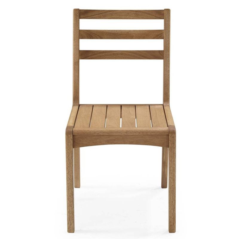 cadeira sintra em madeira com acabamento stain jatoba com encosto ripado