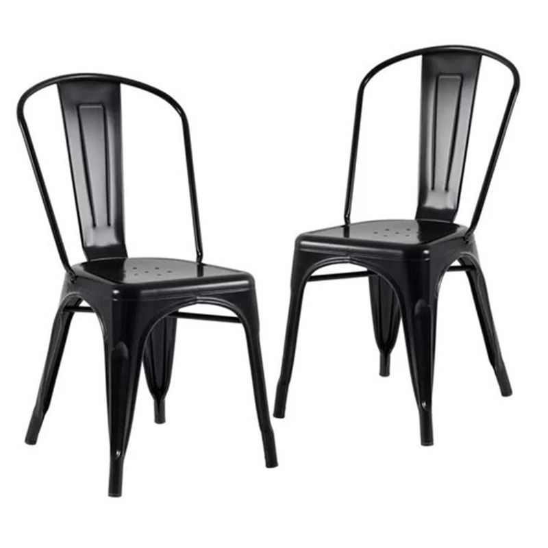 1Kit Duas Cadeira Iron Tolix Cor Preto - 69459