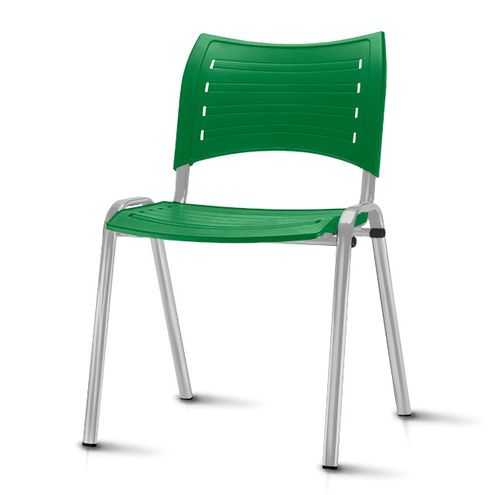 Cadeira-Iso-Empilhavel-Polipropileno-Verde-Bandeira-com-Base-Metal-Cinza---29254