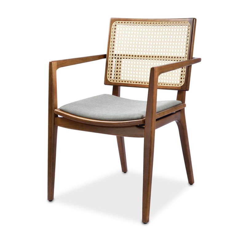 Cadeira-Brigitte-com-Braco-Linho-Cinza-Claro-e-Encosto-Tela-com-Estrutura-Castanho-Medio-Fosco---74116