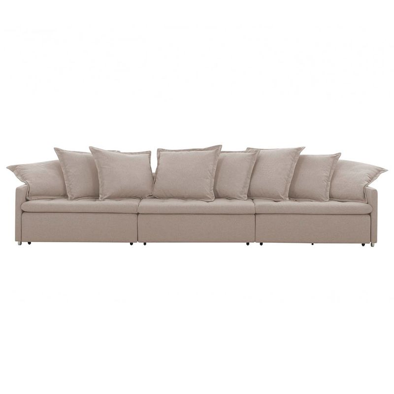 Sofa-Retratil-e-Reclinavel-Davi-Tecido-Veludo-Bege-344cm---75193