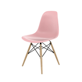 Kit 2 Cadeiras Eames Infantil Polipropileno Rosa Dsw Madeira - 75425