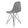 Kit 2 Cadeiras Eames Polipropileno Cinza Base Eiffel Preta - 75444