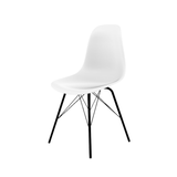 Kit 2 Cadeiras Eames Polipropileno Branco Base Tower Cromada - 75403