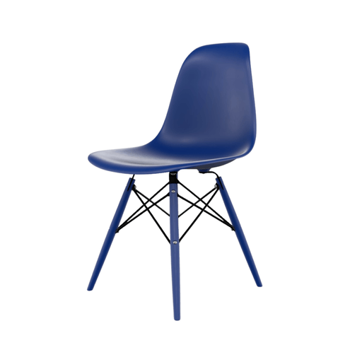 Kit 2 Cadeiras Eames Polipropileno Azul Base Pintada Azul - 75421